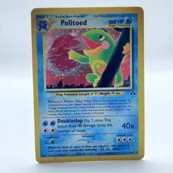 Pokemon TCG Karte - Politoed/Quaxo (Neo Entdeckung Discovery 8/75) Holo Rare - Image 1