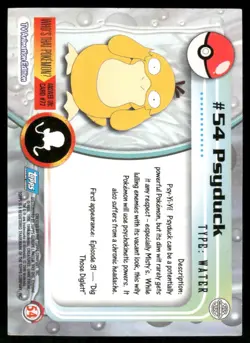 Pokemon Cards Psyduck #54 Topps Trading Cards Series 1 NM *4 - Image 2