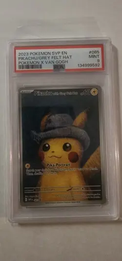 Pokemon Pikachu with Grey Felt Hat 085 Scarlet & Violet Promo PSA 9 English 2023 - Image 1