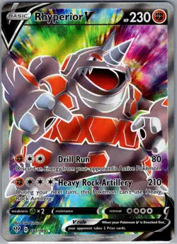 Rhyperior V (Full Art) 181/189 SWSH03: Darkness Ablaze - Pokemon Card - NM - Image 1