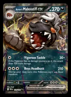Arven's Mabosstiff ex 139/182 DRI Destined Rivals Pokemon Near Mint - Image 1
