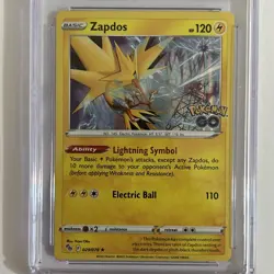 2022 POKEMON TCG POKEMON GO HOLO RARE 029/078 ZAPDOS CGC 9 MINT! - Image 2