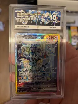 Vaporeon SAR SV8a Terastal Festival Japanese Pokemon Card 205/187 Graded Ace 10 - Image 2