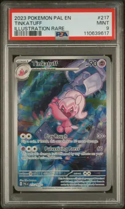PSA 9 Mint Tinkatuff 217/193 Illustration Rare - Pokemon Paldea Evolved SV02 - Image 1