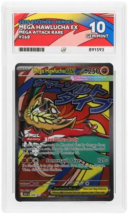 Mega Hawlucha Ex 268/217 Ascended Heroes Mega Attack Pokemon TCG ACE 10 - Image 1