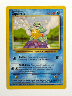 Pokemon TCG Squirtle 63/102 Regular Common Base Set - Image 1