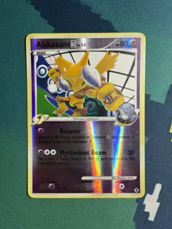 Alakazam E4 38/111 DP Rising Rivals Reverse Holo Rare SP Pokemon Card LP - Image 2