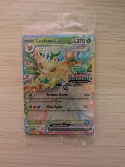 Pokemon Prismatic Evolutions - 006/131 Leafeon ex - STAMPED - SEALED - Image 1