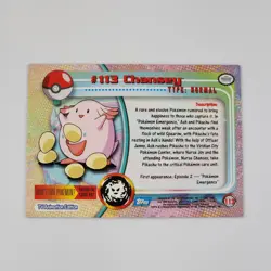 Pokemon TCG - Chansey #113 - 1999 Topps TV Animation Edition Series 1 Card - Image 2
