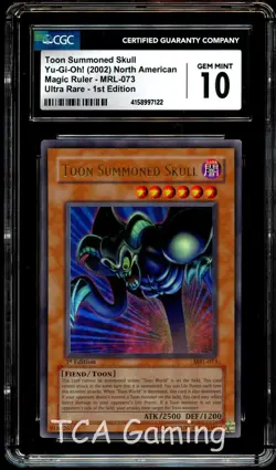 CGC 10 GEM MINT Toon Summoned Skull MRL-073 ULTRA 1st Edition Yugioh Card 122 - Image 1