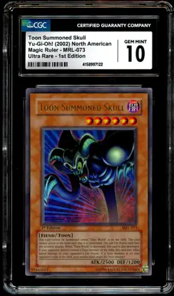 CGC 10 GEM MINT Toon Summoned Skull MRL-073 ULTRA 1st Edition Yugioh Card 122 - Image 2