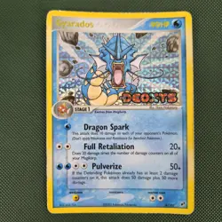 HP Gyarados 8/107 Reverse Holo Stamped EX Deoxys Nintendo Pokemon Card - Image 1