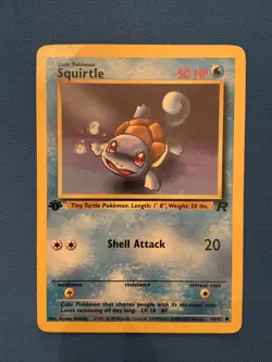 LP 1st Edition - Squirtle 68/82 - Common - Team Rocket Pokemon Card 1/2 - Image 1