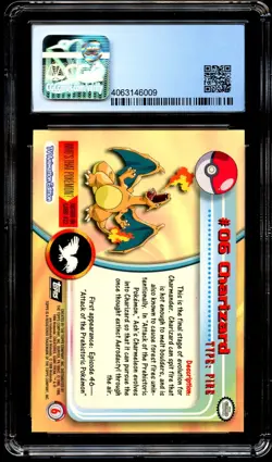 CGC 8.5 NM-MINT+ Charizard 06 TOPPS 3RD PRINT Series 1 RAINBOW Pokemon Card 009 - Image 2