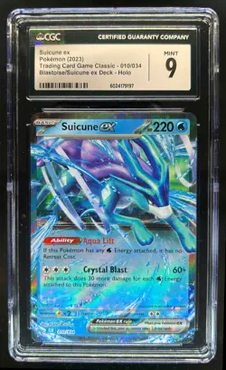 2023 Pokemon Classic Collection Suicune ex Blastoise & Deck #010/034 CGC 9 - Image 1
