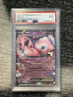 2024-2025 POKEMON PLAY! STAMP POKEMON PRIZE PACK #151 MEW EX PSA 9 MINT - Image 1