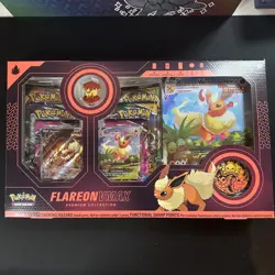 Pokemon TCG: Flareon VMAX Premium Collection Box - Factory Sealed - Image 1