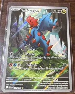 2025 Pokemon White Flare Druddigon #151/086 Illustration Rare - Image 1