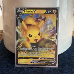 Pikachu V 043/185 SWSH Vivid Voltage Holo Ultra Rare 2020 Pokemon Card - Image 1