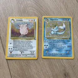 Pokemon 1999 Jungle 2nd Expansion Incomplete set 35 Clefable Vaporeon holo WOTC - Image 2