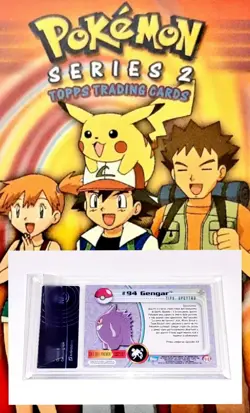 Gengar 94 Pokemon Topps Serie 2 Prima Edizione 2000 Italiano Foil AiGrading 8 - Image 2