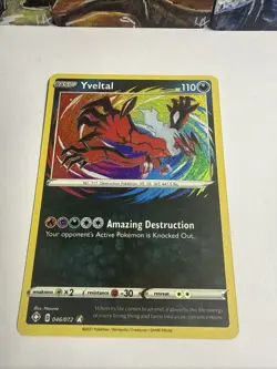 Yvetal 046/072 Amazing Rare Holo Shining Fates NM- Pokemon TCG - Image 2
