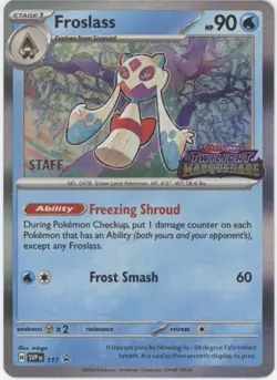 Froslass Pokemon Twilight Masquerade Staff Promo #117 - Image 1