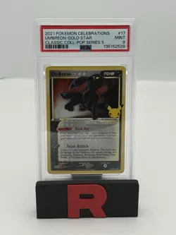 Pokemon Celebrations Umbreon-Gold Star #17 PSA Grade 9 - Image 1