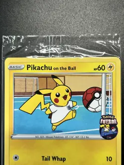 Pikachu on the Ball Sealed Promo Pokemon Card Futsal 001/005 - Image 2