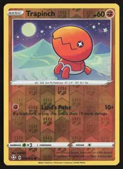 Shining Fates Trapinch #040/072 Reverse Holo Pokemon Card - Image 1