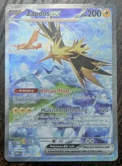 Zapdos ex 202/165 Sv: Scarlet & Violet 151 Holo Crimp Error Card HP Damaged - Image 1