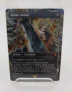 Buster Sword (Regular Borderless) Final Fantasy Magic the Gathering, Pack Fresh! - Image 1