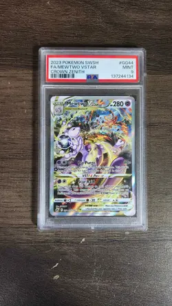 2023 POKEMON SWORD & SHIELD CROWN ZENITH #GG44/GG70 FA/MEWTWO VSTAR PSA 9 - Image 2