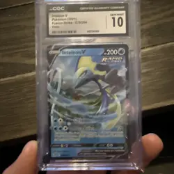 2021 Pokemon Inteleon V Fusion Strike Holo #78 CGC 10 - Image 1