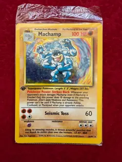 Pokemon TCG Machamp 1st Edition Holo 8/102, Deck Exclusives (SEALED) - Image 1