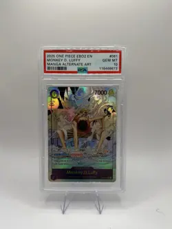 One Piece Monkey D Luffy Gear 2 Parallel Manga Replica PSA 10 Style Proxy - Image 1