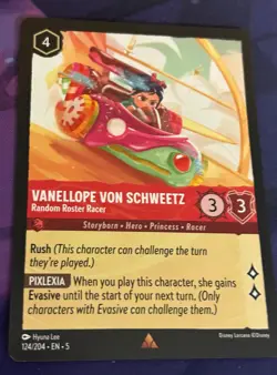 Disney Lorcana Shimmering Skies - 124/204 -Vanellope Von Schweetz Rare Non Foil - Image 1