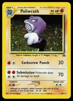 Poliwrath 9/75 Holo Rare Neo Discovery Pokemon Card - Image 1