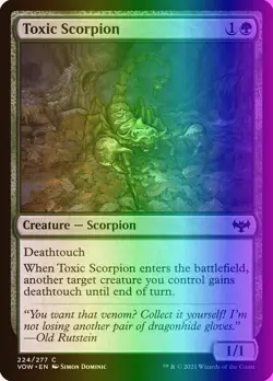 MTG Magic the Gathering Toxic Scorpion (224/596) Innistrad Crimson Vow LP FOIL - Image 1