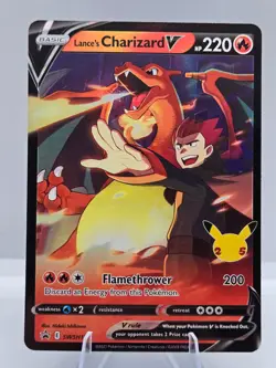 Lance's Charizard V SWSH133 Holofoil Promo Sword & Shield Promo Pokemon NM - Image 1