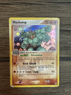 Pokemon TCG Machamp Reverse Holo Rare Card 9/101 Hidden Legends- Corner Damage - Image 1