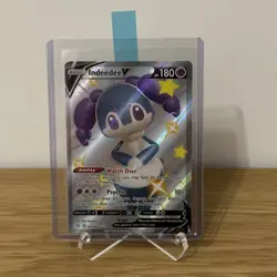 Indeedee V SV114/SV122 Shining Fates NM Full Art Pokemon TCG - Image 1