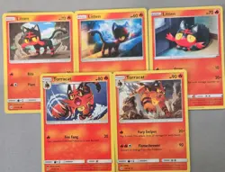 Cute Pokemon TCG Card Lot Litten Torracat Sun & Moon Sword & Shield 4 x - Image 1
