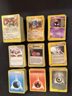 523 Vintage Pokemon Cards Bulk Lot WOTC E-Reader EX/D&P 1999-2010 w/ Tins & Coin - Image 1