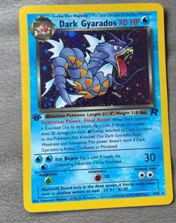 Pokemon TCG Dark Gyarados Holo Rare Card 8/82 1st edition - Image 1