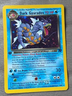Pokemon TCG Dark Gyarados Holo Rare Card 8/82 1st edition - Image 2
