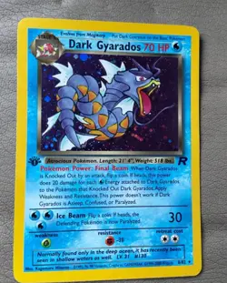 Pokemon TCG Dark Gyarados Holo Rare Card 8/82 1st edition - Image 3