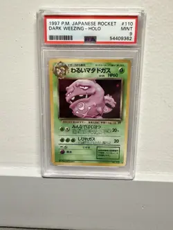 1997 Pokemon Dark Weezing Holo Japanese Rocket PSA 9 - Image 1