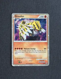 Groudon Shiny Holo SL4 Call of Legends Excellent Pokemon TCG - Image 1