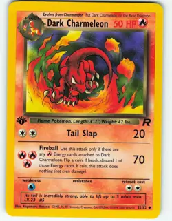 Dark Charmeleon - 1st Edition - 32/82 Team Rocket - Pokemon TCG - 2000 - Image 1